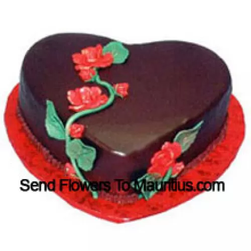 1 Kg (2.2 Lbs) Heart Shaped Chocolate Truffle Cake (Please note that cake delivery is only available for Metro Manila Region. Any cake delivery orders outside Metro Manila will be substituted with Chocolate Brownie Cake without cream or the recipient shall be offered a Red Ribbon Voucher enough to buy the same cake)