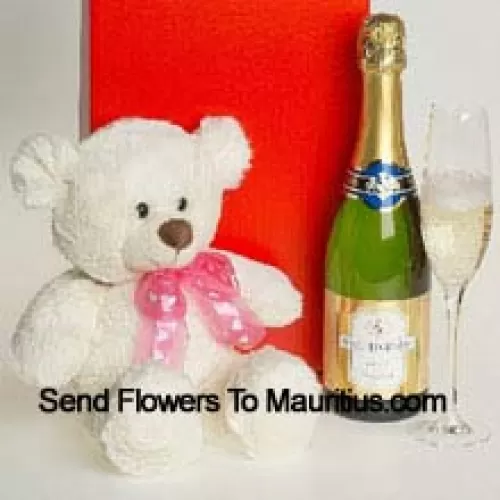 This exclusive wine hamper comes with Pierre Legendre Brut Sparkling (France) accompanied with an 8 Inches Cute White Teddy Bear. (Contents of basket including wine may vary by season and delivery location. In case of unavailability of a certain product we will substitute the same with a product of equal or higher value)